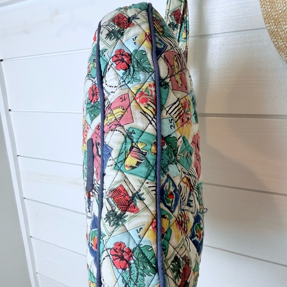 Vera Bradley Quilted “Cuban Stamps” Crossbody Hipster Crossbody Bag Purse - Picture 11 of 16